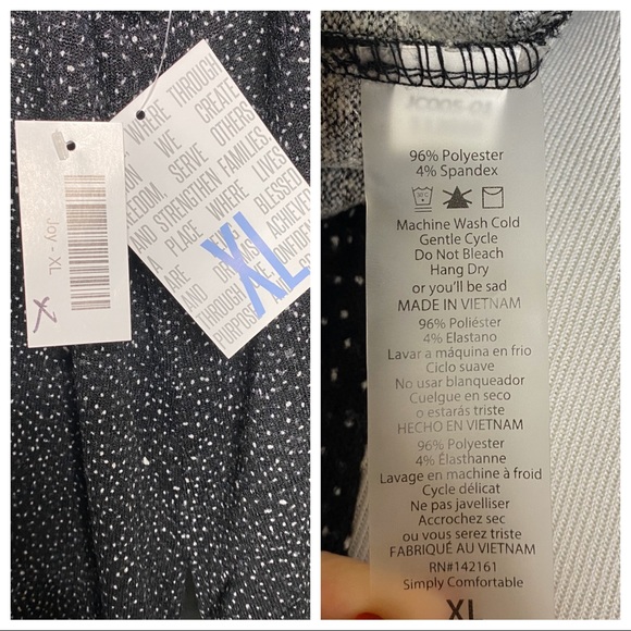 Lularoe Black and White Polkadot Joy Duster Vest - Picture 6 of 8